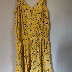 Yellow floral romper